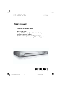 Manual Philips DVP3026X DVD Player