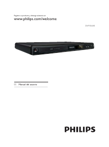Manual de uso Philips DVP3560KX Reproductor DVD