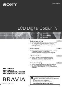 Manuale Sony Bravia KDL-46X3000 LCD televisore