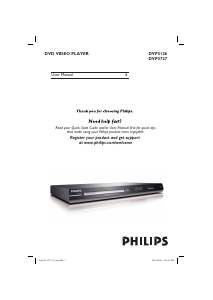 Manual Philips DVP3727X DVD Player