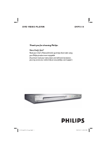 Manual Philips DVP3110 DVD Player