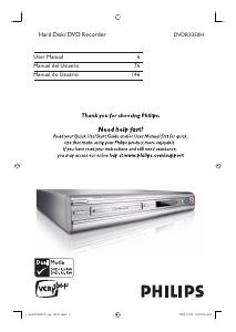 Manual Philips DVDR3350H DVD Player