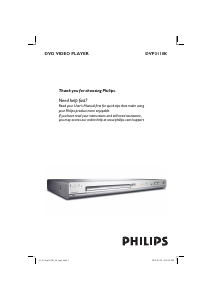 Manual Philips DVP3110K DVD Player