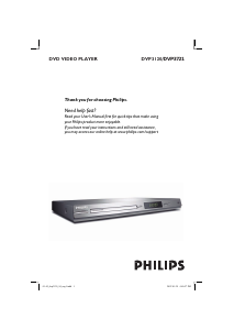 Manual Philips DVP3721X DVD Player
