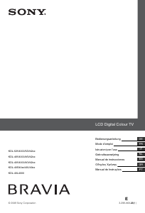 Bedienungsanleitung Sony Bravia KDL-52V4210 LCD fernseher