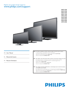 Manual de uso Philips 40PFL1708 Televisor de LED