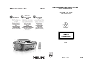 Manual de uso Philips AZ1836W Set de estéreo