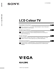 Handleiding Sony Bravia KLV-L23M1 LCD televisie