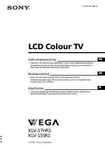Bruksanvisning Sony Wega KLV-15SR1 LCD TV