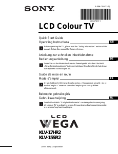 Manual Sony Wega KLV-15SR2 LCD Television