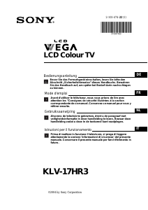 Manuale Sony Wega KLV-17HR3 LCD televisore