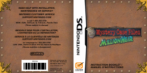 Handleiding Nintendo DS Mystery Case Files - MillionHeir