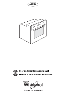 Manual Whirlpool AKZ 476/NB Oven