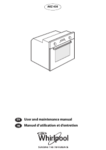 Manual Whirlpool AKZ 430/IX Oven