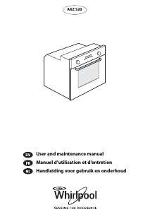 Manual Whirlpool AKZ 520/NB Oven