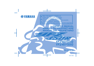 Handleiding Yamaha YFZ450R (2016) Quad