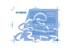 Handleiding Yamaha Kodiak 700 (2018) Quad
