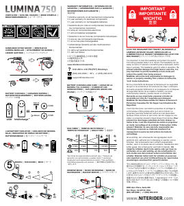 Manual NiteRider Lumina 750 Bicycle Light