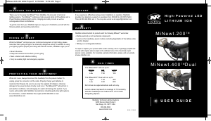 Manual NiteRider MiNewt 400 Dual Bicycle Light