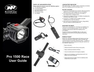 Manual NiteRider Pro 1500 Race Bicycle Light