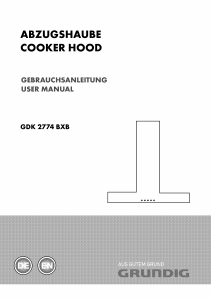 Bedienungsanleitung Grundig GDK 2774 BXB Dunstabzugshaube