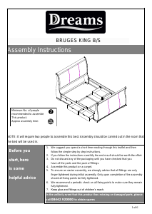 Handleiding Dreams Bruges (160x234) Bedframe