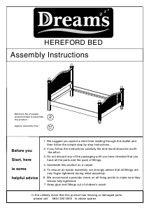 Handleiding Dreams Hereford Bedframe