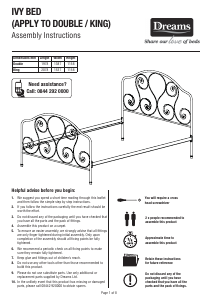 Handleiding Dreams Ivy Bedframe