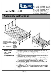 Manual Dreams Jasmine (140X201) Bed Frame