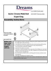 Handleiding Dreams Quinn Bedframe