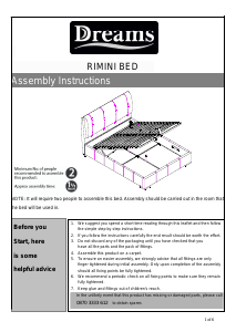 Handleiding Dreams Rimini Bedframe