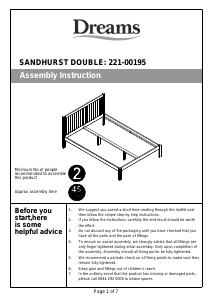 Handleiding Dreams Sandhurst (144x201) Bedframe