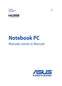 Manuale Asus X556UQ Vivobook Notebook