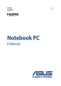 Manual Asus X556UR Vivobook Laptop
