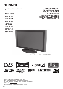 Εγχειρίδιο Hitachi 55PD9700N Τηλεόραση plasma