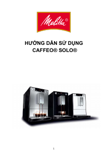 Hướng dẫn sử dụng Melitta CAFFEO SOLO Máy pha cà phê