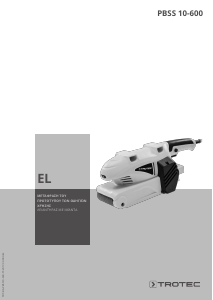 Εγχειρίδιο Trotec PBSS 10-600 Μηχανή λειάνσεως με ιμάντα από γυαλόχαρτο