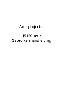 Handleiding Acer H5350 Beamer