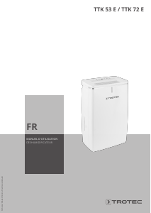 Mode d’emploi Trotec TTK 53 E Déshumidificateur