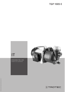 Manuale Trotec TGP 1005 E Pompa da giardino