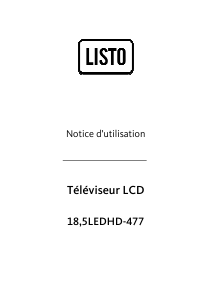 Mode d’emploi Listo LEDHD-477 Téléviseur LCD