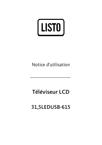 Mode d’emploi Listo LEDUSB-615 Téléviseur LCD