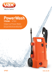 Manual Vax VPW1 PowerWash Pressure Washer