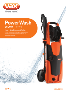 Manual Vax VPW4 PowerWash Pressure Washer