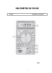 Mode d’emploi Mastech M-832 Multimètre