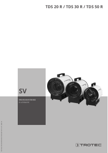 Bruksanvisning Trotec TDS 50 R Värmefläkt