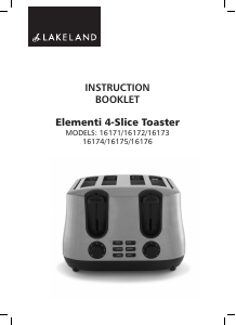 Manual Lakeland 16175 Elementi Toaster