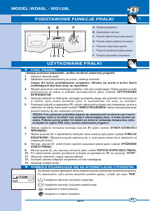 Instrukcja Ardo WD128L Pralko-suszarka