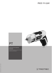 Manual Trotec PSCS 11‑3,6V Aparafusadora