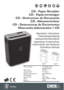 Manual de uso Desq 20052 Destructora